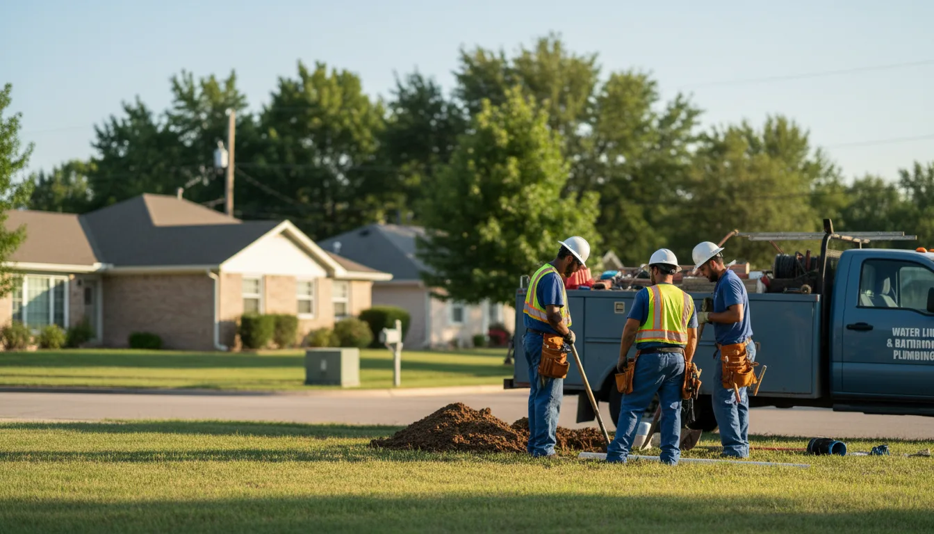 Residential water line and bathroom plumbing service in Wilsons, VA